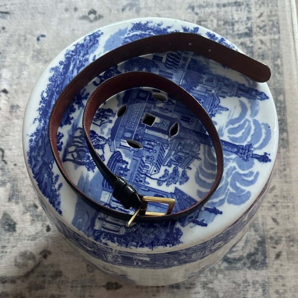 Vintage Coach Leather Belt w/ Brass Buckle